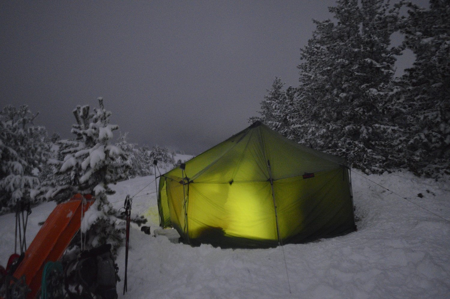 Bivouac raquettes céuse